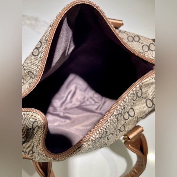 🥳Mei&ge Handbag, brown pattern with bronze/brown trim - Picture 8 of 8